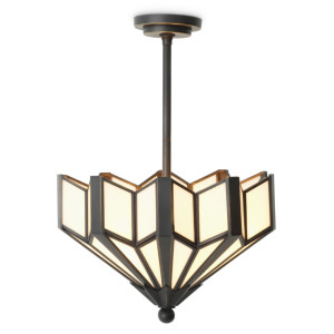 Lampa sufitowa z mosiądzu i...