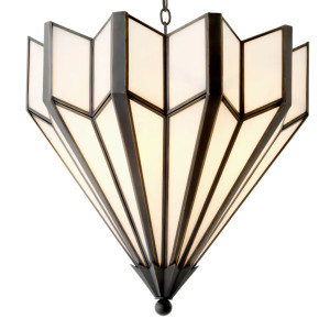 Lampadario in ottone e...