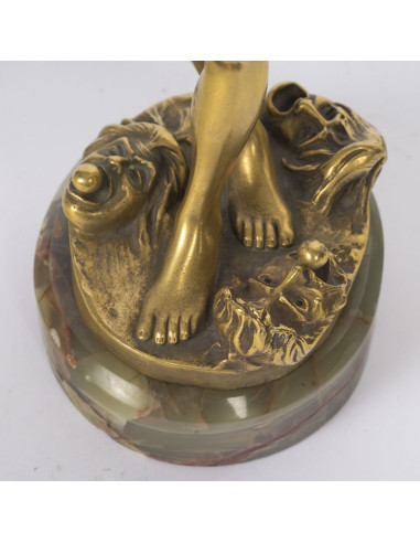 舞者镀金青铜雕塑，19 世纪，拿破仑三世时期，已签约
