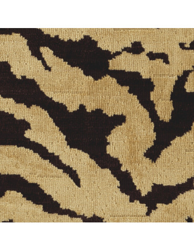 Pair of stools in tigris brown fabric