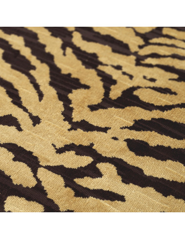 一对 Tigris 棕色织物凳子