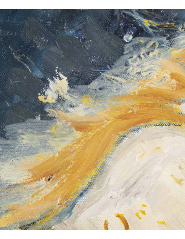 布面油画，油画作者 Evelyne Luez，20 世纪。