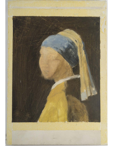 布面油画，未完成画作，Vermers 创作的《La jeune fille...