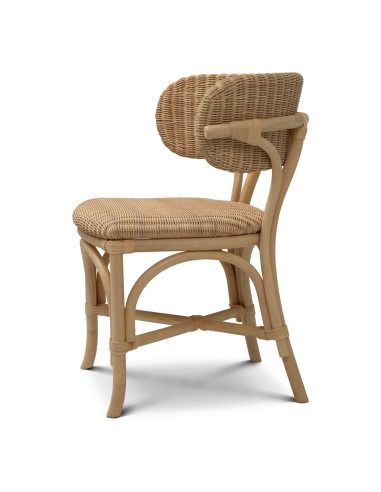 Natural rattan dining chair