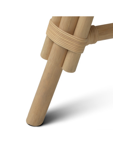 Silla de comedor de ratán natural