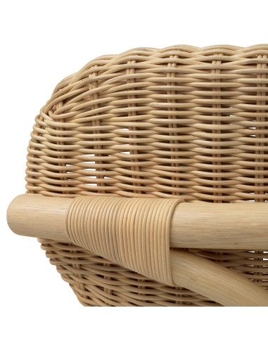 Natural rattan dining chair