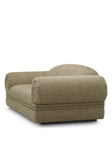 Sofa in beige jacquard fabric with...