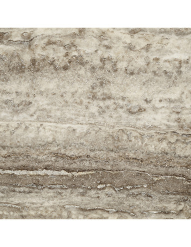 Triangular column in silver travertine