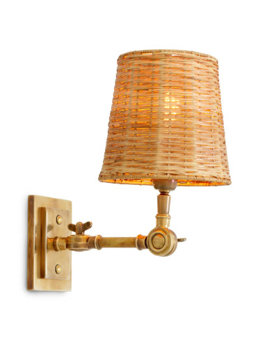 Set van vier messing wandlampen met...