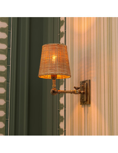 Set van vier messing wandlampen met...