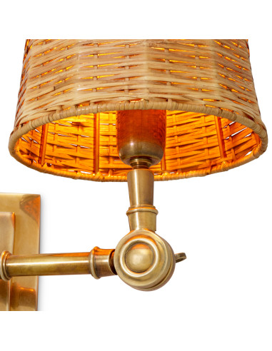 Set van vier messing wandlampen met...