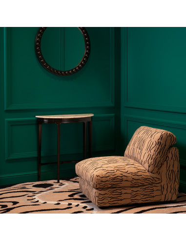 Contemporary round mirror in solid...