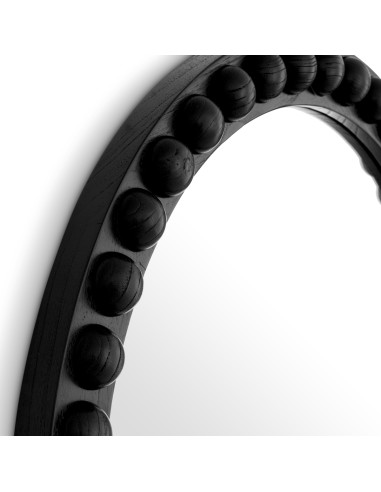 Contemporary round mirror in solid...