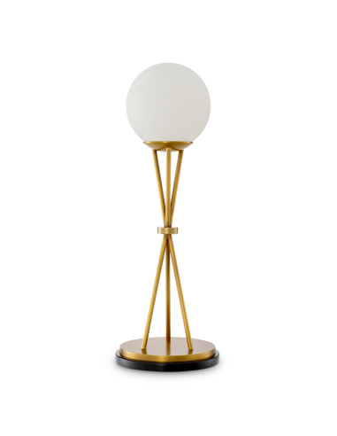 Lampada da tavolo in ottone e alabastro