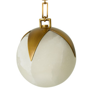 Lustre de latão e globos de... 2