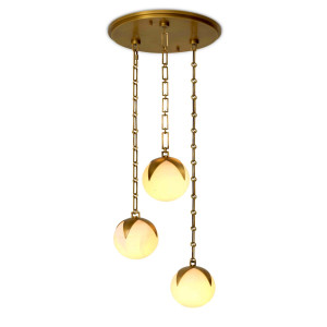 Lampadario in ottone e...