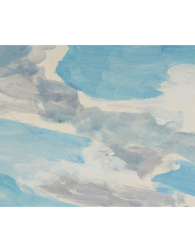 纸板油画，风景画，作者 Evelyne Luez。