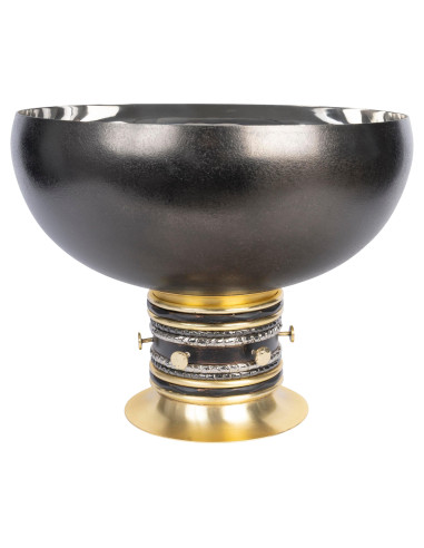 Cup in silver-plated, gilded and...