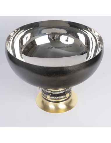 Cup in silver-plated, gilded and...