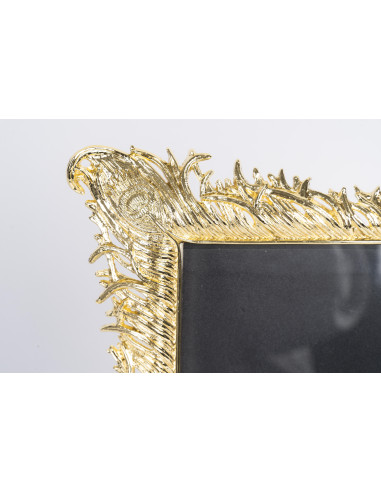 Contemporary gilded metal photo frame.