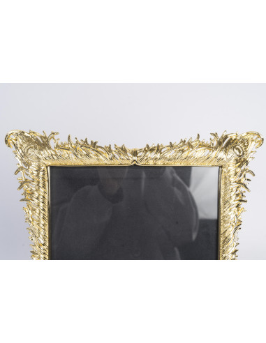 Contemporary gilded metal photo frame.