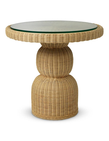 Mesa de apoio em rotim natural e...