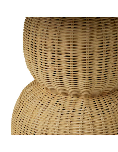 Side table in natural rattan and...