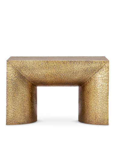 Pair of two side tables in hammered...