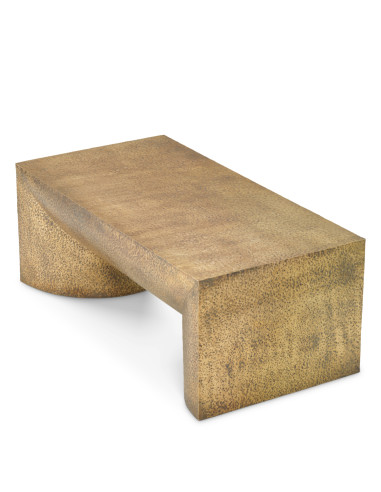 Mesa de centro de latón martillado