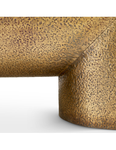 Mesa de centro de latón martillado
