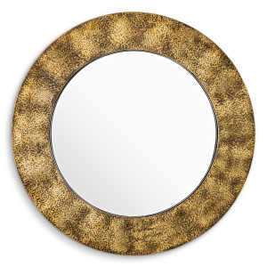Specchio in ottone martellato