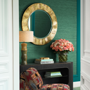 Specchio in ottone martellato 2