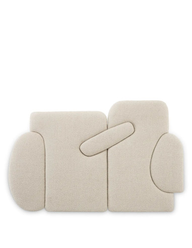 Upholstered headboard in off-white...