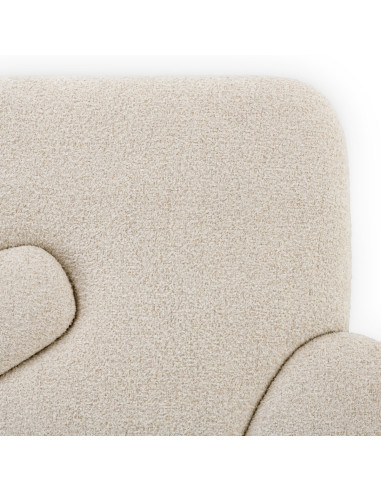 Upholstered headboard in off-white...