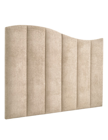 Modular fabric headboard in beige