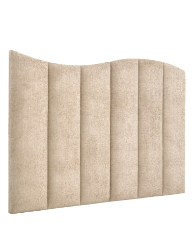 Modulair hoofdeinde van beige stof