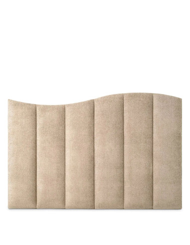 Modular fabric headboard in beige