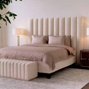 Off-white fabric headboard 2