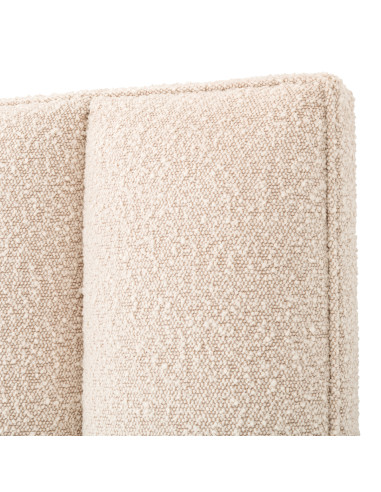 Off-white fabric headboard