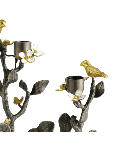 Pair of hand-crafted ormolu bird...