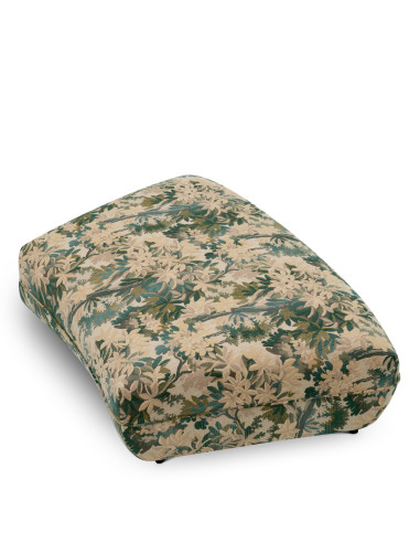 Modular sofa ottoman in green fabric