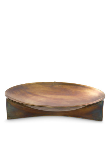 Pair of two bright-finish brass bowls