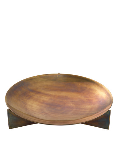 Pair of two bright-finish brass bowls
