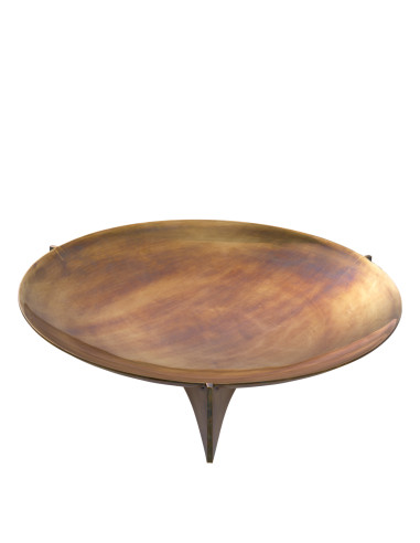 Pair of two bright-finish brass bowls