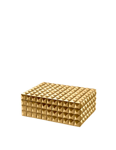 Pair of decorative gilded boxes in...