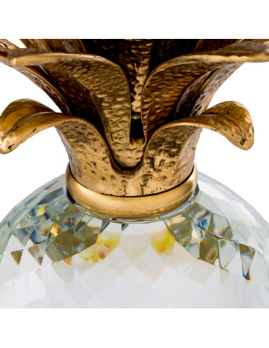 Gilded brass and crystal botanical...