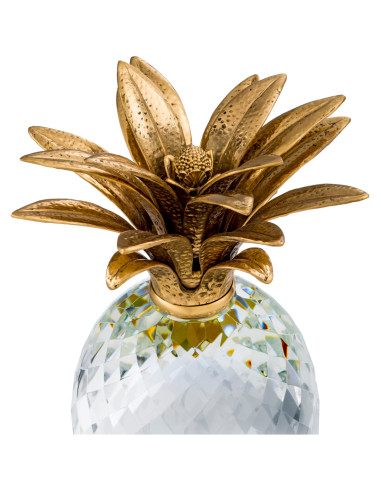 Gilded brass and crystal botanical...