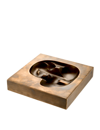 Pair of two abstract brass decorative...