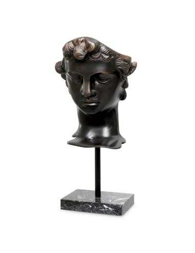 Busto de bronce de David sobre base...
