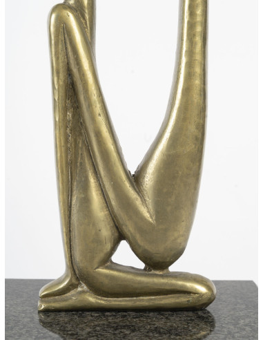 Sculpture in patinated bronze,...